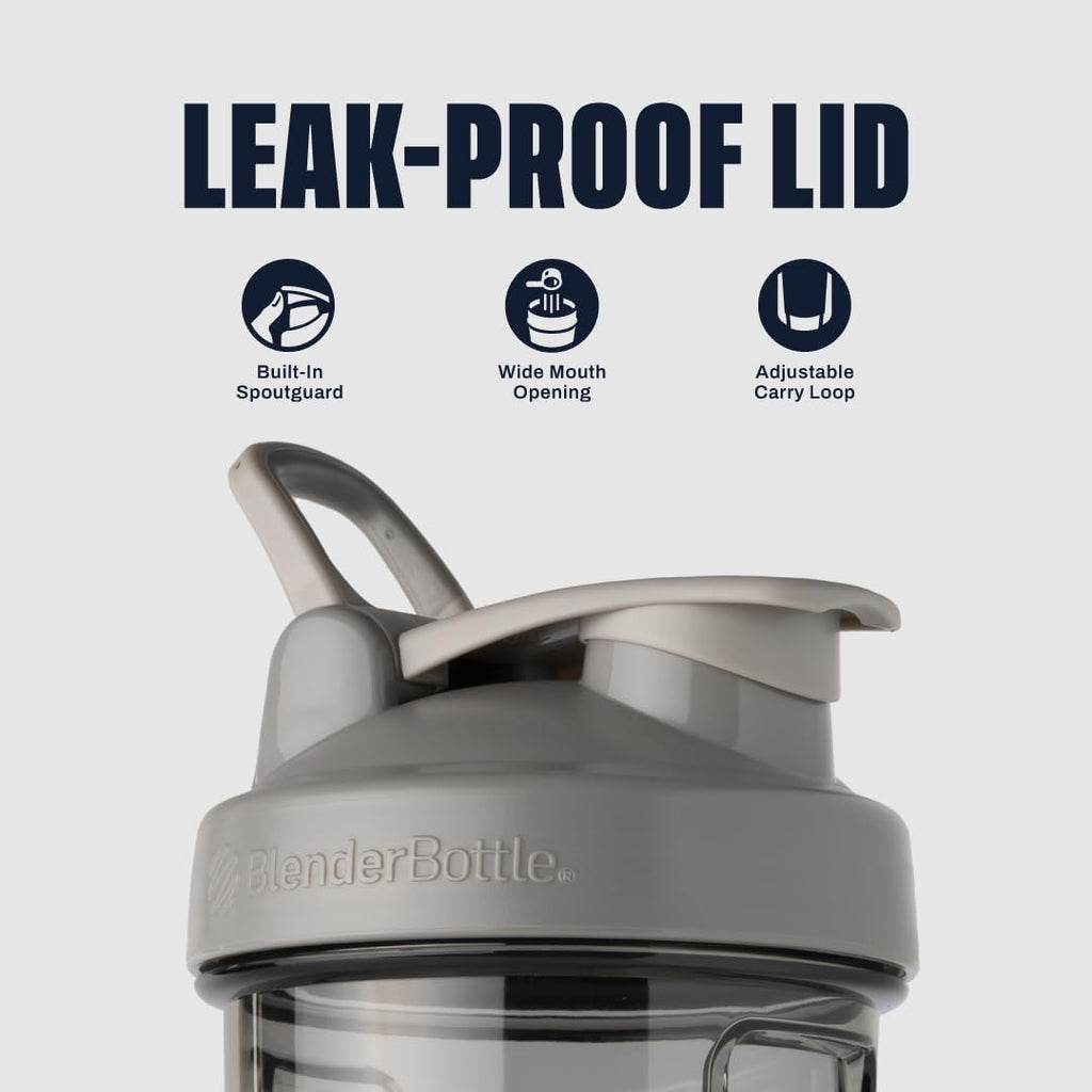 BlenderBottle Shaker Bottle Pro Series Perfect for Protein Shakes and Pre Workout, 28-Ounce, Smoke Grey