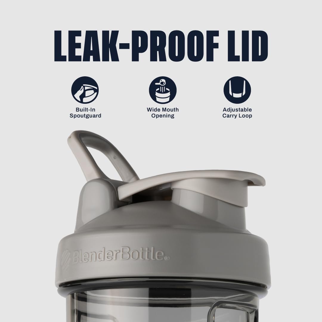 BlenderBottle Shaker Bottle Pro Series Perfect for Protein Shakes and Pre Workout, 28-Ounce, Smoke Grey