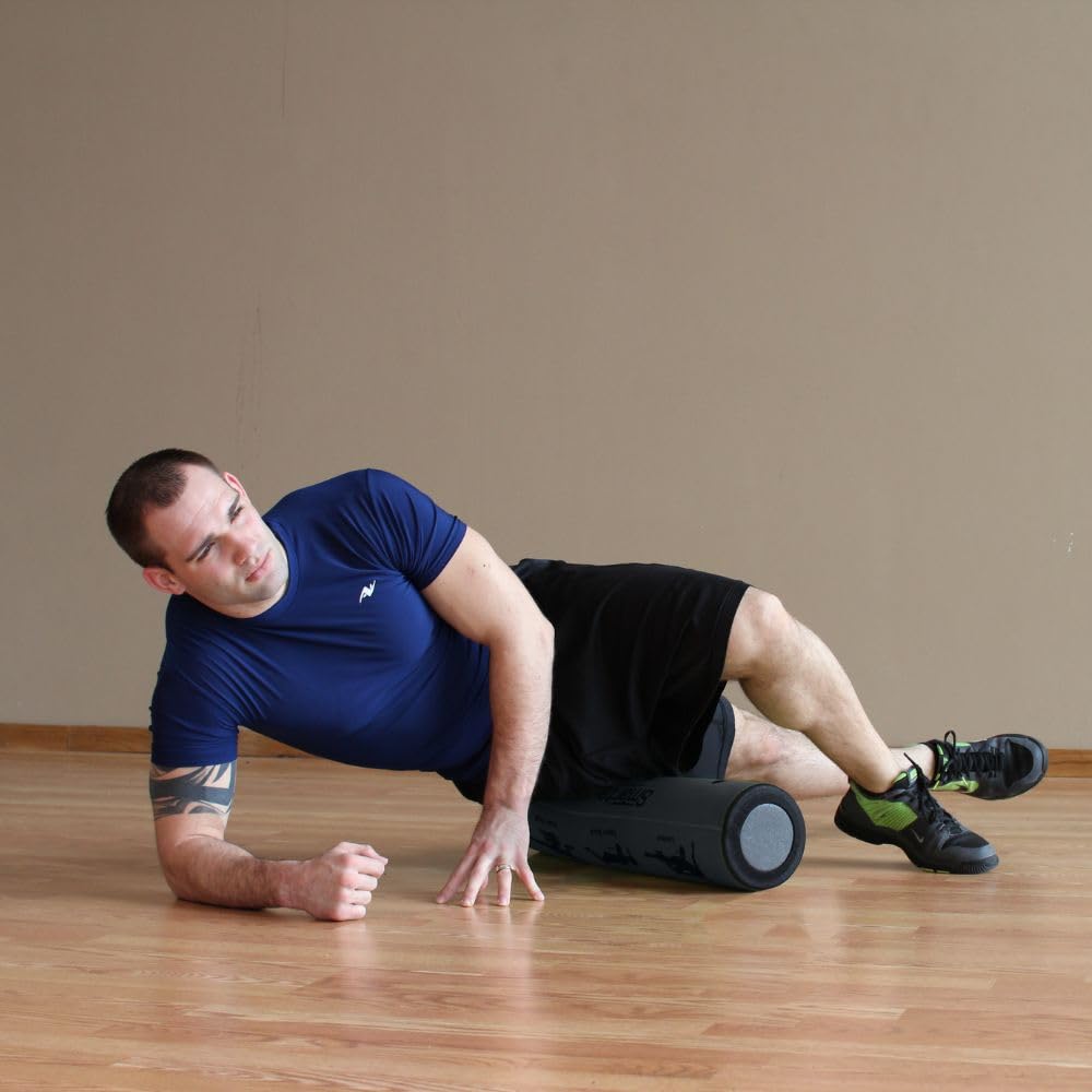 Prism Fitness 2 Foot Long Smart Recovery Self-Guided Muscle Recovery Roller For Flexibility And Warmups