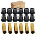 Huskey Ezgo Txt Golf Cart Rear Leaf Spring Bushing Kit With 6X Sleeves And 12X Bushings Made Of Long Lasting Rubber For 1996-Up.