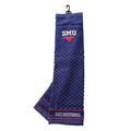 Team Golf NCAA SMU Mustangs Embroidered Golf Towel Embroidered Golf Towel, Checkered Scrubber Design, Embroidered Logo