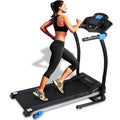Serenelife Electric Folding Treadmill - Foldable Home Fitness Equipment For Walking & Running, 1.5 Hp Indoor Home Cardio Machine