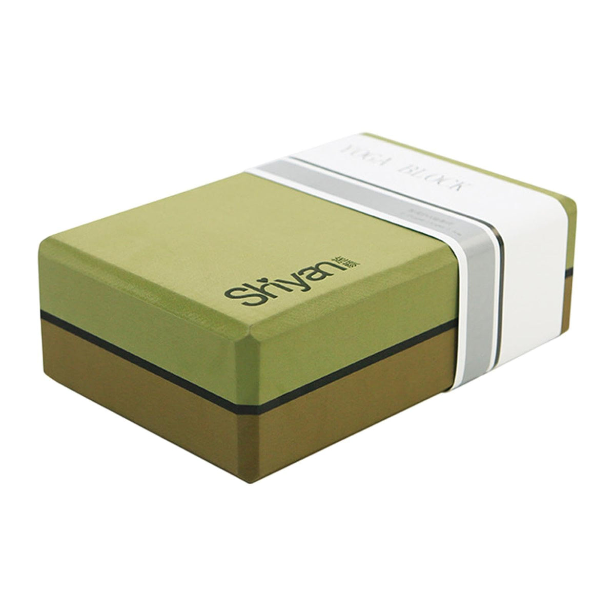 Bnf Yoga Block Assistive Equipment Yoga Brick for Meditation Squat Indoor Sports Green and Brown