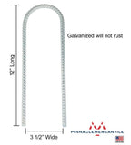Pinnacle Mercantile Set 4 Trampoline Stakes Wind Ground Anchors Heavy Duty Anti-Rust 3/8 Round 12 Inches Long Made In Usa