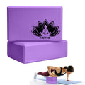 Netxe Yoga Block  Supportive LatexFree Eva Foam Soft NonSlip Surface For Yoga, Yoga Bricks With Beautiful Logo That Resembles