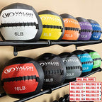 Valor Fitness Wall Balls - Weighted Medicine Workout Ball For Exercise Balance And Strength Training- Home Gym Equipment - 12 Lb