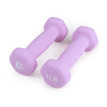 LIONSCOOL Neoprene Coated Dumbbell Weights (Vanilla 1lb Pair)