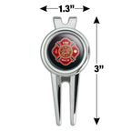 Graphics & More Firefighter Fire Rescue Maltese Cross Golf Divot Repair Tool And Ball Marker
