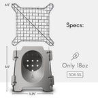 Berleben Stker Wood Burning Camp Stove - Stainless Steel Portable Wood Stove For Camping, Backpacking, & Hiking - 18Oz Folding C