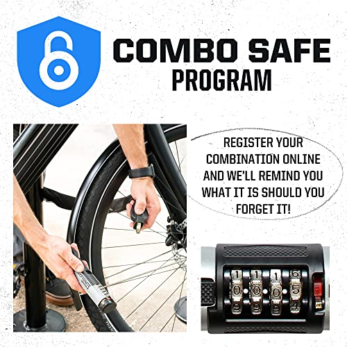 Kryptonite Kryptoflex Bike Lock Cable, 6Ft Long 10Mm Thick Heavy Duty Braided Steel Cable Anti-Theft Security Lock For Outdoor E