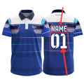Dika Sports Custom Jersey For Men Cricket TShirt With Collar Mens Sports Tshirtsportswear Men | 2 Year To 5Xl Bluewhite