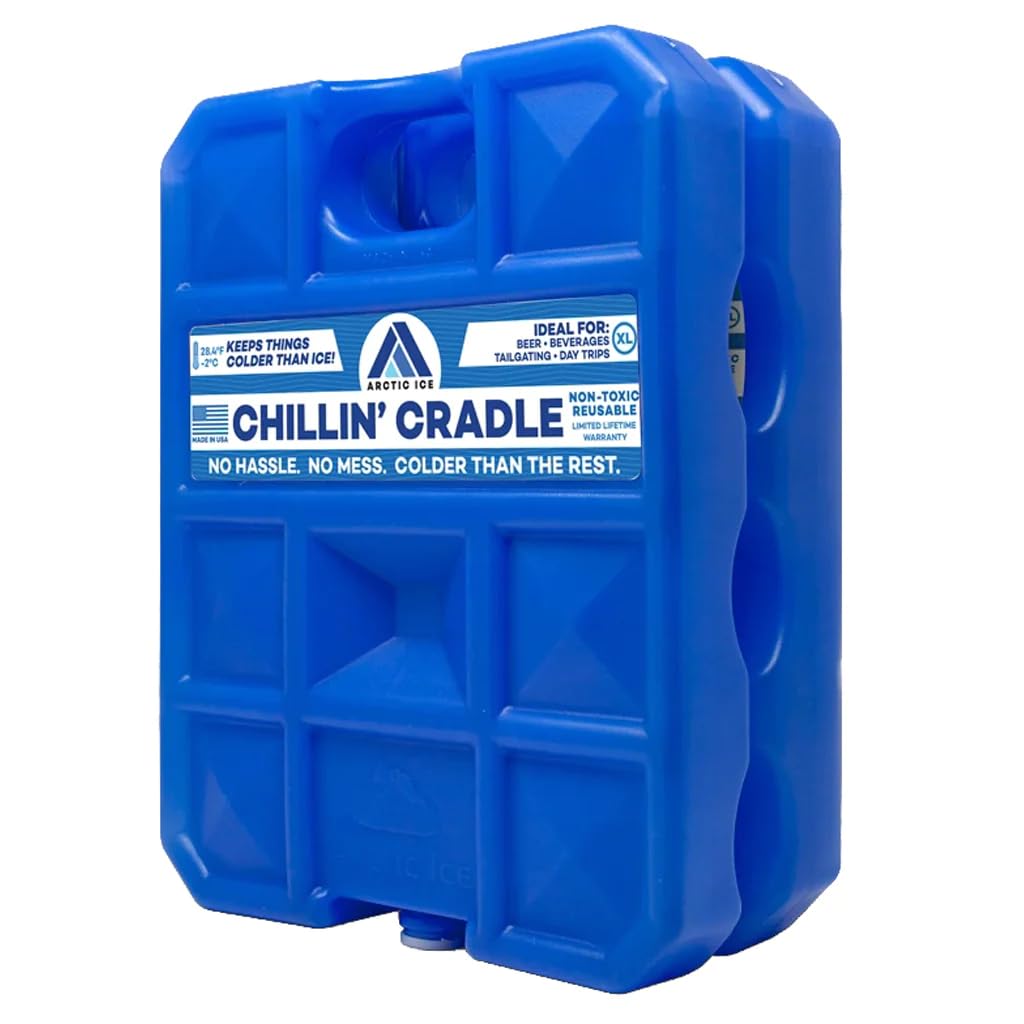 Long Lasting Ice Pack For Coolers, Camping, Fishing And More, Chillin Brew Series By Arctic Ice, X-Large Reusable Ice Pack, End