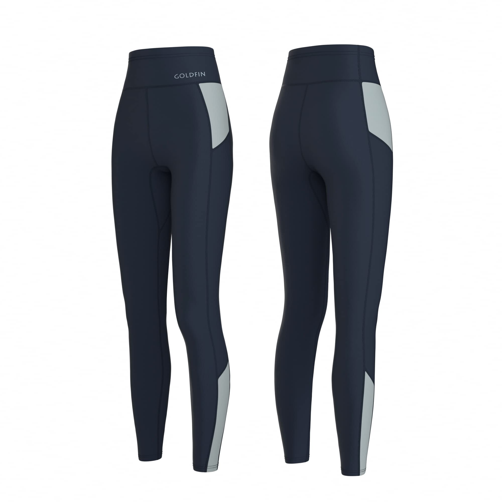 Goldfin Wetsuit Pants Womens, 2Mm Neoprene Pants Keep Warm For Water Aerobics Diving Swimming Surfing Kayaking Boating (Navy, 3X
