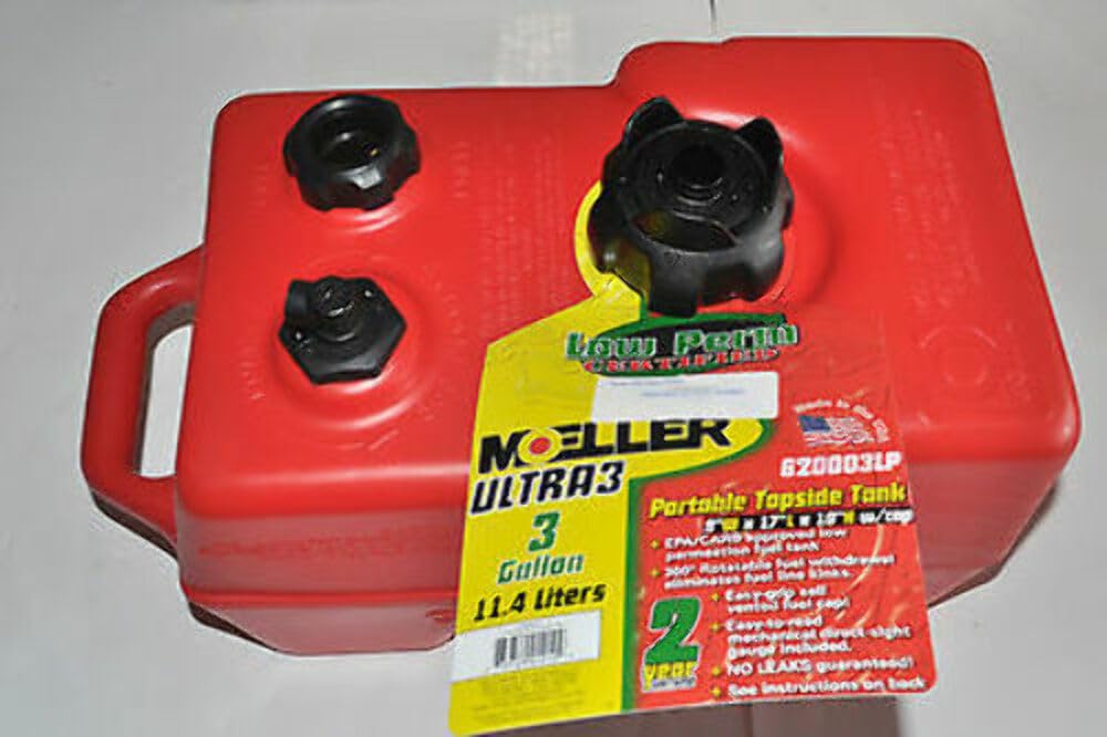 Moeller Epa/Carb Compliant Portable Fuel Tanks-Ultra3; 3 Gal, 9 W X 17 L X 10 H W/Cap