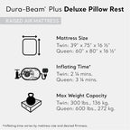 Intex 64135Ed Dura-Beam Plus Deluxe Pillow Rest Air Mattress: Fiber-Tech - Queen Size - Built-In Electric Pump - 16.5In Bed Heig