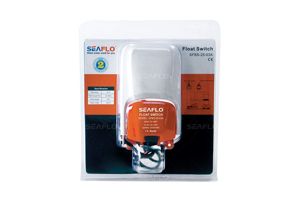 Seaflo 03-Series Heavy Duty Bilge Pump Float Switch For 12V, 24V, 32V