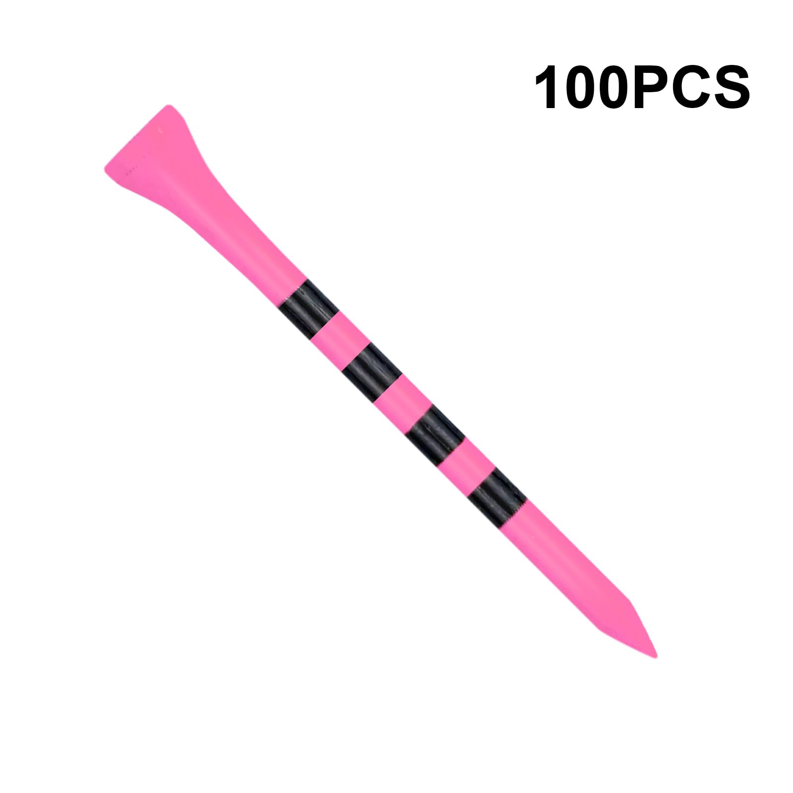 Zivisk Wooden Golf Tees 3-1/4 Inch 100 Count, 3.25'' Long Golf Wood Bamboo Tees For Women (Pink,83Mm)