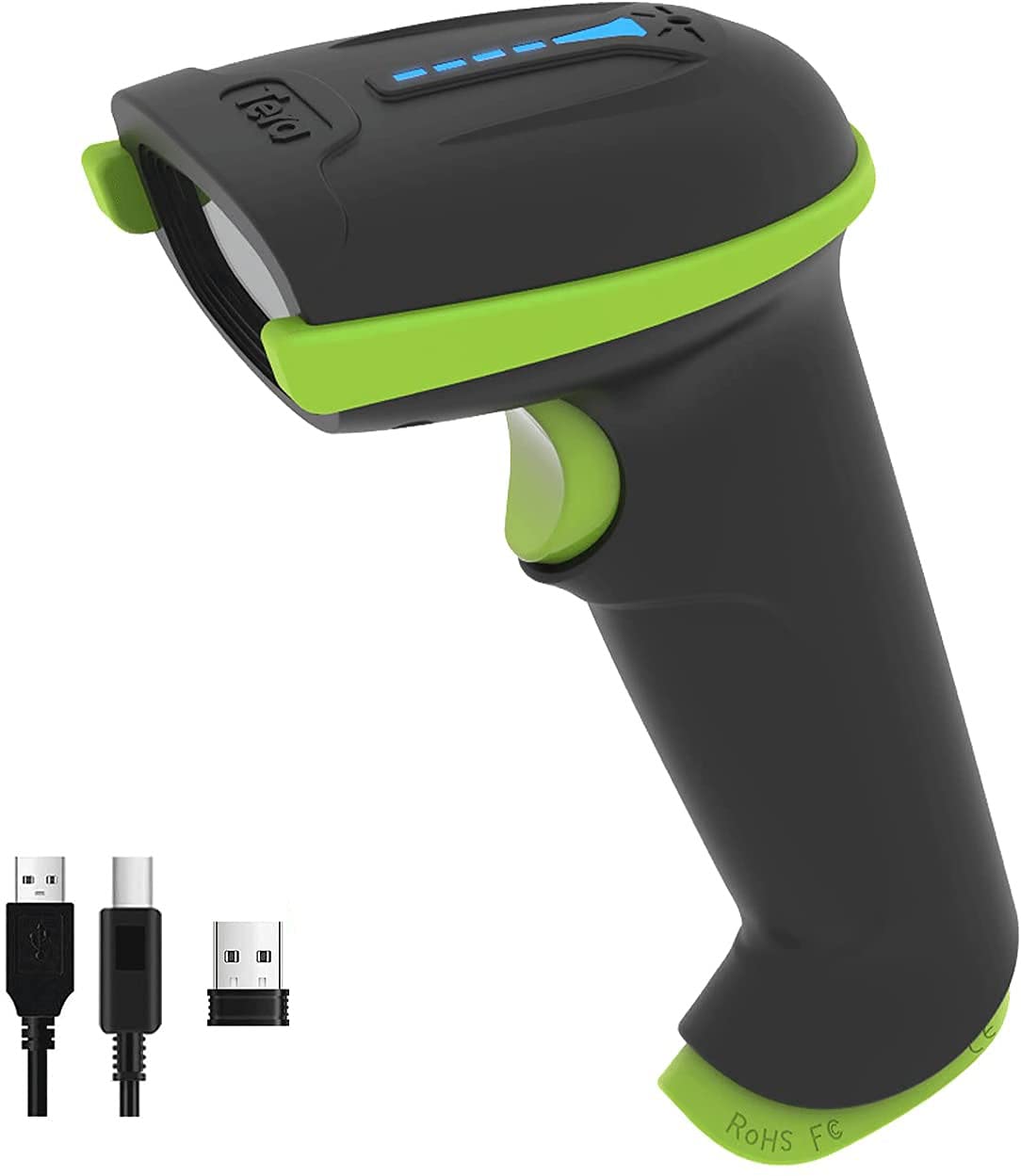 Tera Barcode Scanner Wireless Versatile 2-In-1 (24Ghz Wirelessusb 20 Wired) With Battery Level Indicator 328 Feet Transmission D