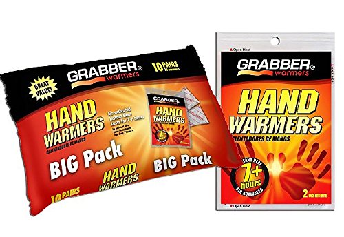 Grabber Hand Warmers - Long Lasting Safe Natural Odorless Air Activated Warmers - Up To 7 Hours Of Heat - 10 Pairs,One Color,Hwp