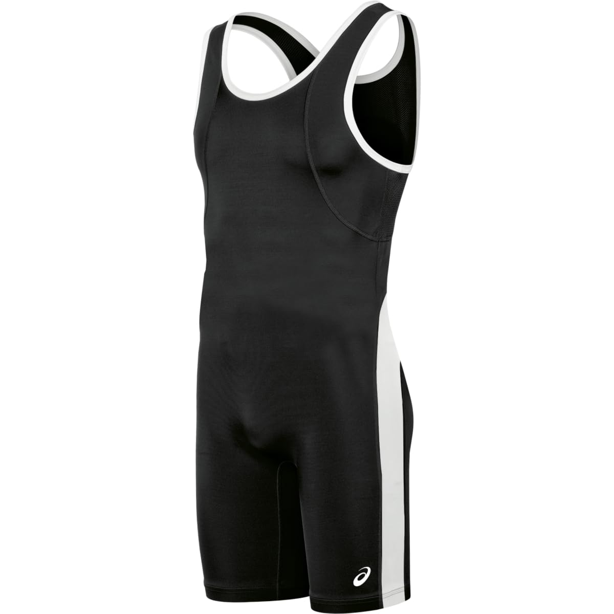 ASICS Men's T-back Performance Wrestling Singlet, Black/White, Small