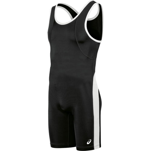 ASICS Men's T-back Performance Wrestling Singlet, Black/White, 2X-Small