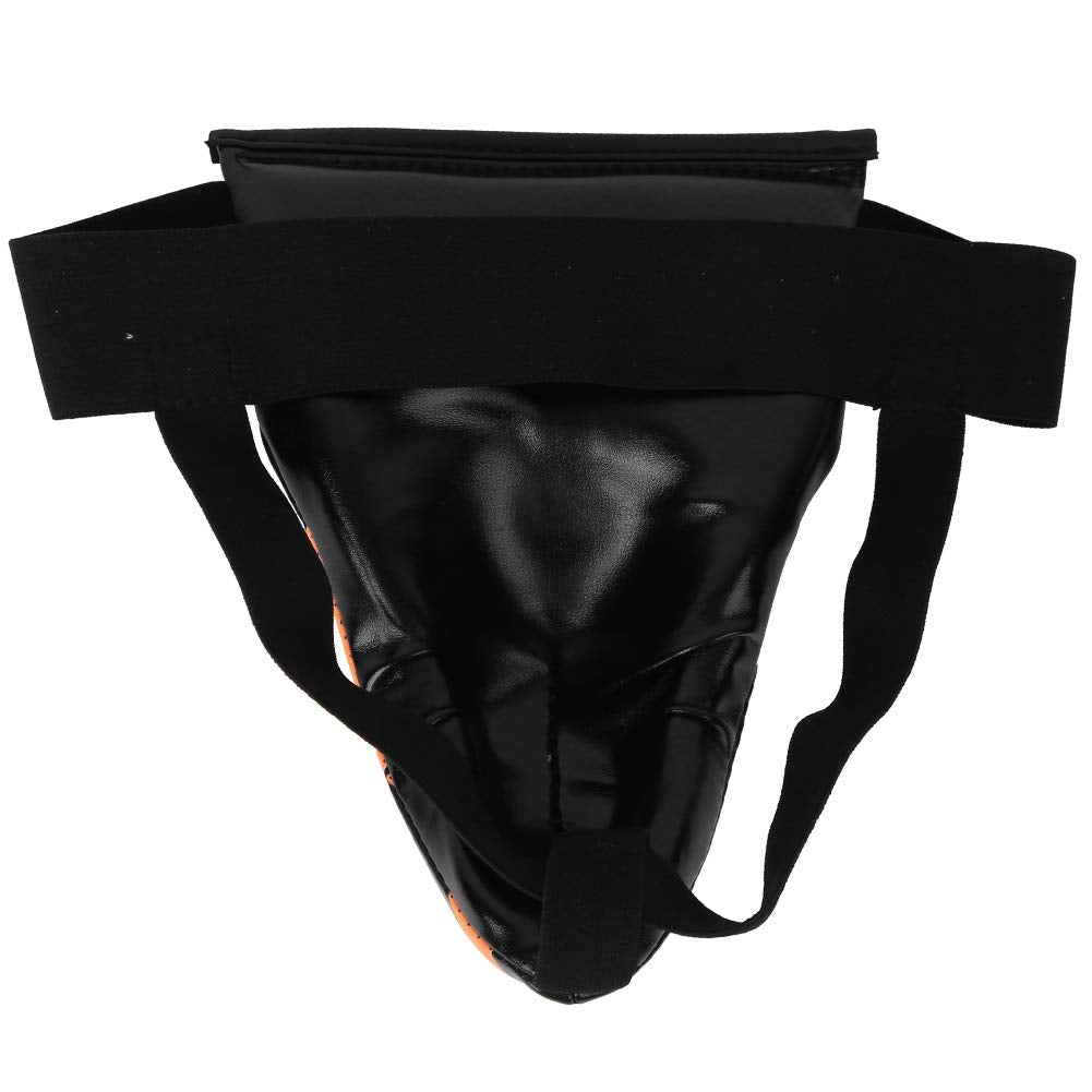 Spyminnpoo Children Groin Protector, Graffiti Jockstrap Groin Guard Gear For Boxing Sanda Taekwondo Muay Thai Training (Black)