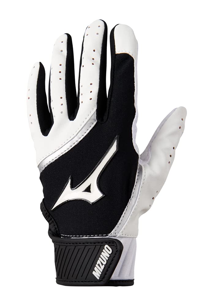 Mizuno Mvp Youth Tee Ball Batting Glove, White-Black, T-Ball