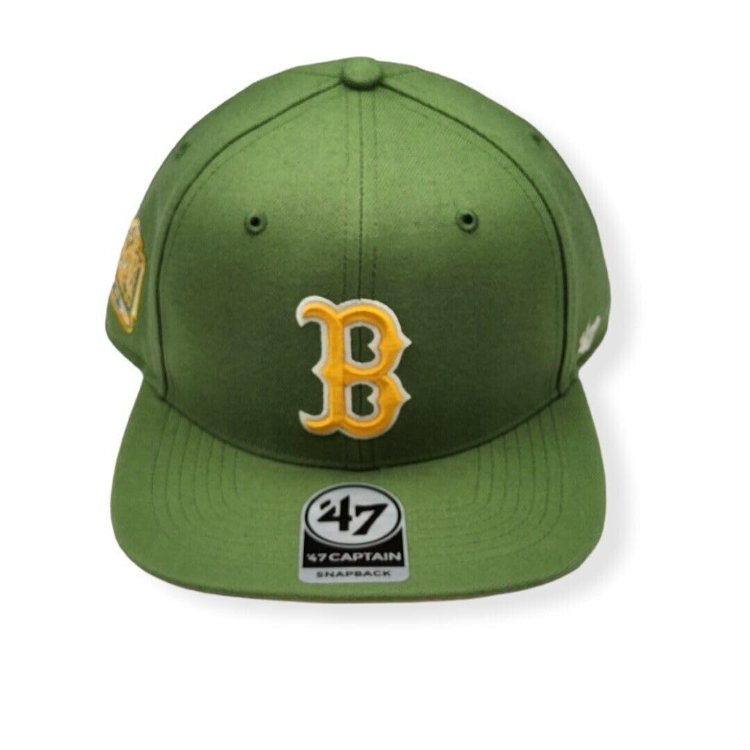 47 Boston Red Sox Fatigue Green Sure Shot Captain Adjustable Snapback Cap - Mlb Flat Bill Structured Hat