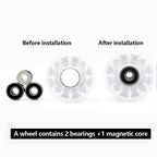 Nezylaf 8 Pack 78A Light Up Roller Skate Wheels 32  5836  65Mm, Luminous Skate Wheels With Bearings Installed For Indoor Or Outd
