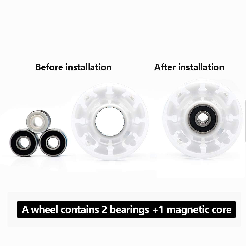 Nezylaf 8 Pack 78A Light Up Roller Skate Wheels 32  5836  65Mm, Luminous Skate Wheels With Bearings Installed For Indoor Or Outd
