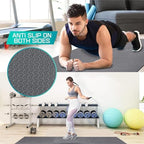 Yes4All Interlocking Exercise Foam Mats With Border - Interlocking Floor Mats For Gym Equipment - Eva Interlocking Floor Tiles J