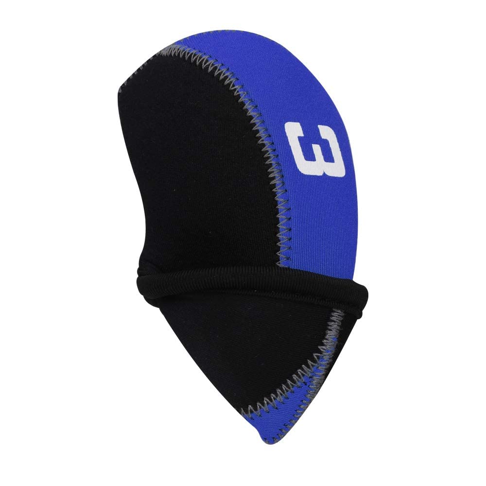 11Pcs/Set Neoprene Iron Headcover Set With Large No. For All Brands Callaway,Ping,Taylormade,Cobra Etc. (Blue & Black)