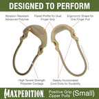 Maxpedition Positive Grip Zipper Pulls (Pack Of 6) (Small) (Tan)