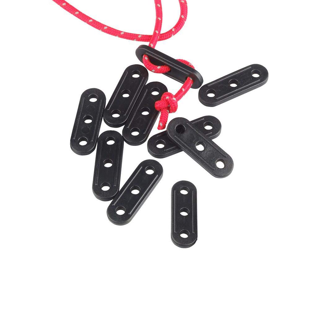 Natuworld 20Pcs Plastic Cord Tensioners Rope Adjuster Tent Guy-Line Wind Rope Buckle Fastener Tightener For Hiking Camping Picni
