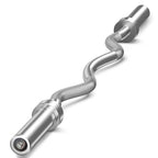 Holleyweb Olympic Barbell Curl Bar Ez Bar Strength Training Bar Threaded Chrome Barbell Bar For Weightlifting, Hip Thrusts, Squa