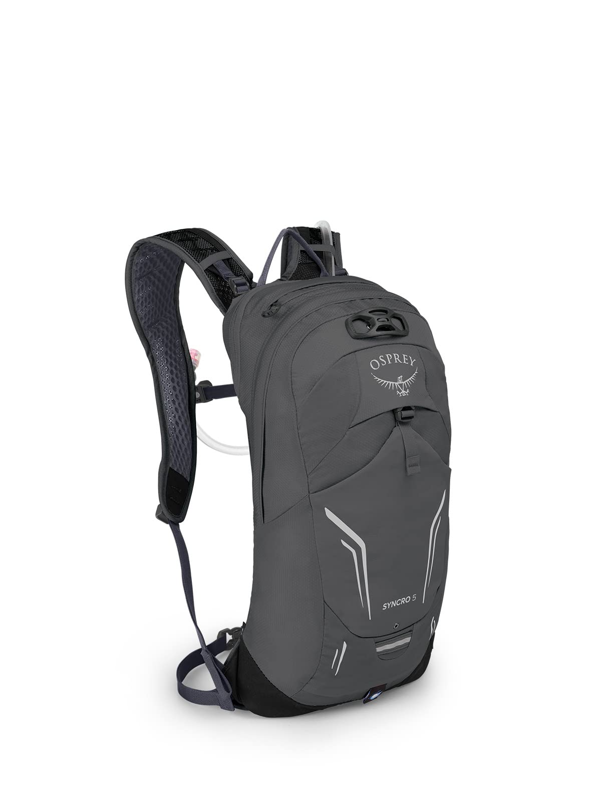 Osprey Syncro 5L Mens Hiking Backpack with Hydraulics Reservoir, Coal Grey