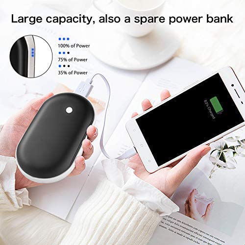 Electric Hand Warmer Rechargeable/ 5200 Mah Portable_Charger (Black)