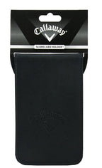 Callaway Leather Golf Scorecard Holder, Black, 7'' X 4.25''