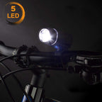 Bv Bicycle Light Set Super Bright 5 Led Headlight, 3 Led Taillight, Quick-Release, Bike Lights For Night Riding
