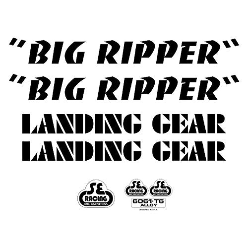 Se Bikes Big Ripper Decal Set Null Black