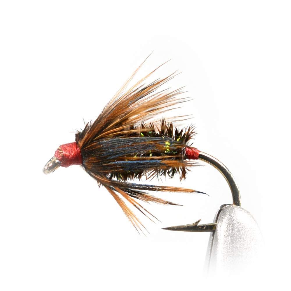Tenkara Fishing Flies Various Kebari Styles And Hook Sizes - Pack Of 6 (Peacock And Pheasant Nymph Hook #12)