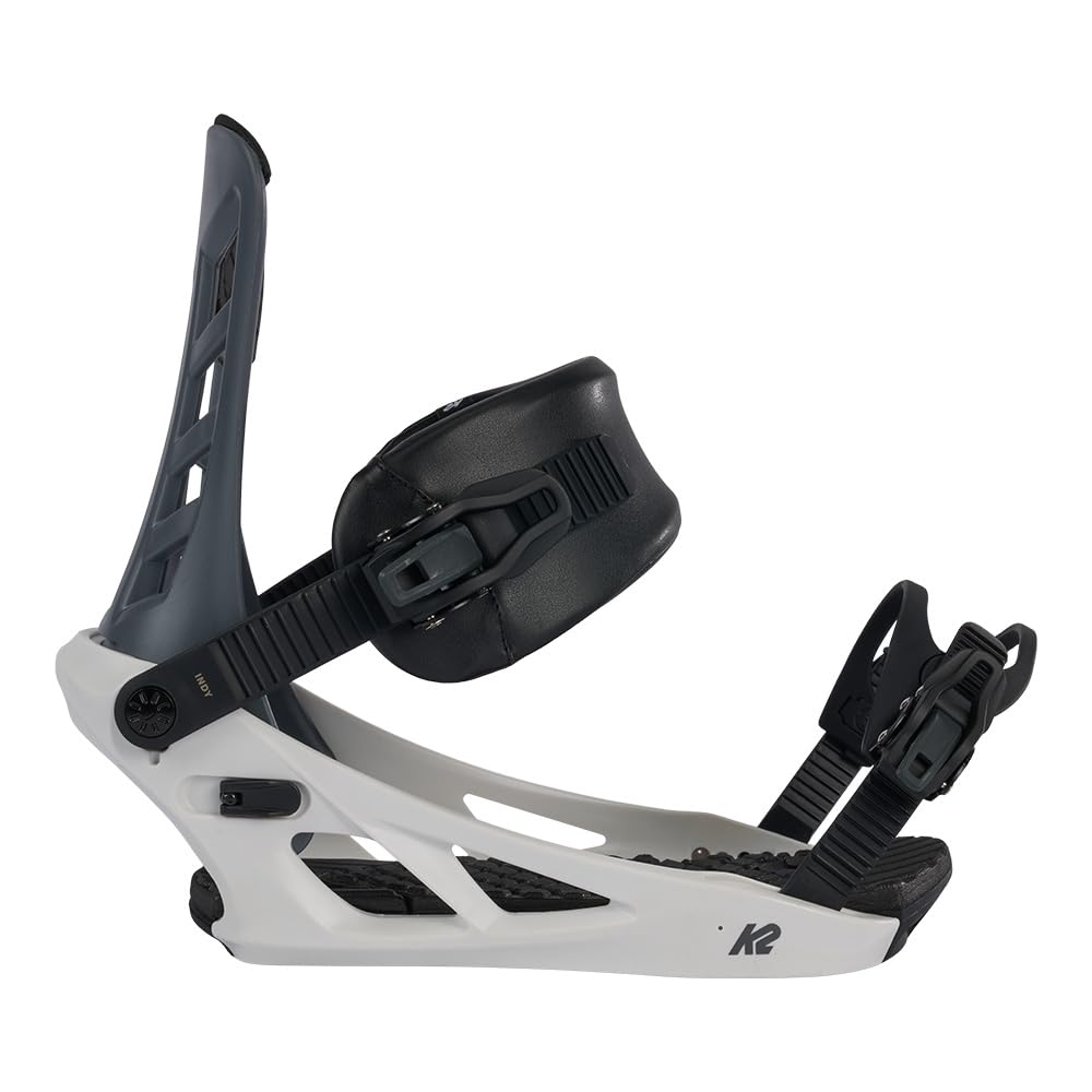 K2 Indy Mens Snowboard Bindings, Xl: 11+, Grey/White