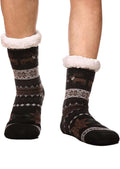 Yanwenx Winter Thermal Knit Socks With Fleece Lining | Soft, Warm, Cozy, Fuzzy Fluffy NonSlip Christmas Socks (Pack Of 1,Black)
