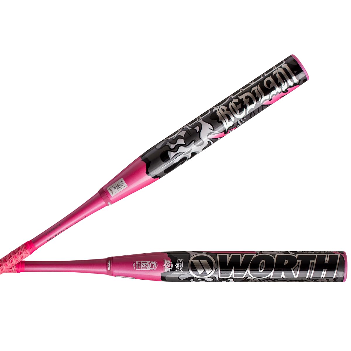 Worth | 2025 | Bedlam Slowpitch Softball Bat | USSSA | 13.5 Barrel | Balanced | 2-Piece | 26 oz