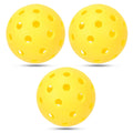 Shopster Indoor & Outdoor Pickleball Balls Set Of 3, 40 Holes Pickleball, Wiffleball Precision Drilled, Pro Tested, Durable,High