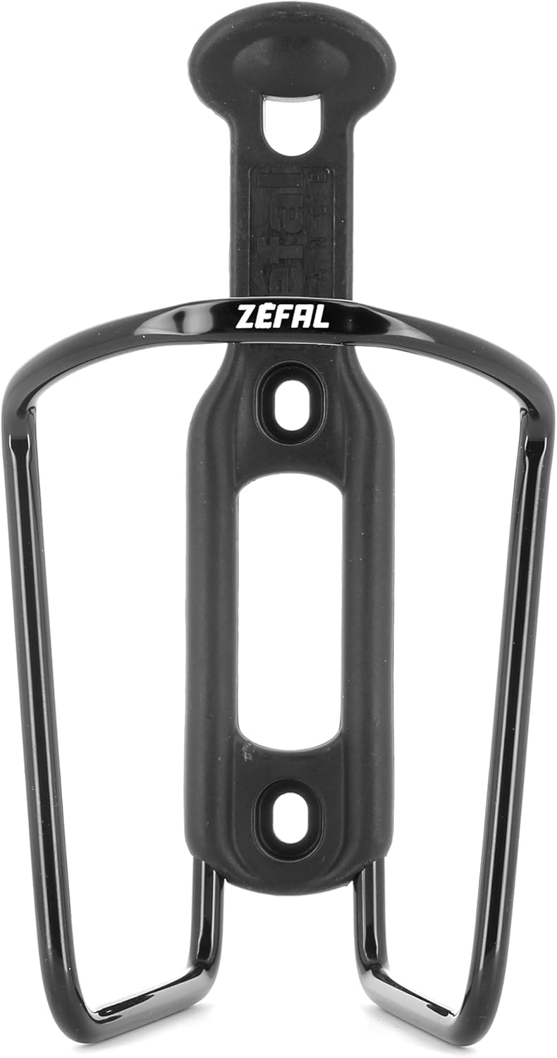 Zefal AluPlast 124 Bottle Cage - Black - Lightweight 40g Aluminum & Technopolymer Construction, T-Shaped Secure Hold Design, Fit