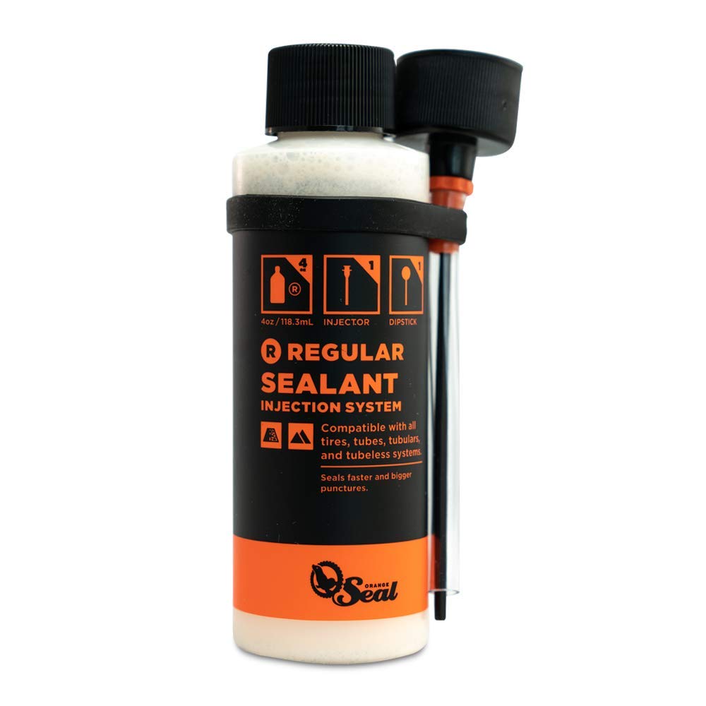 Orange Seal - Regular Formula Tubeless Bike Tire Sealant with Injector | Fast Sealing, up to 1/4 Puncture | for MTB, Road, CX an