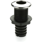 Whitecap Industries S-3803C Stainless Steel/Nylon Thru-Hull With Barb - 1-1/8'' Hose Size, Straight