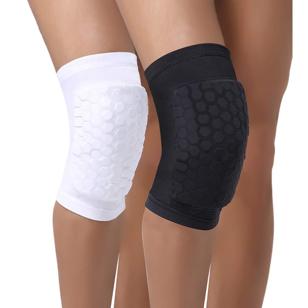 Pisiqi Compression Collision Avoidance Knee Sleeve, 2 Sleeves, Black, S