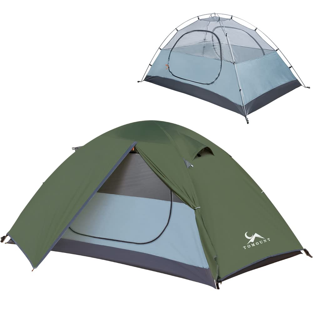MC TOMOUNT Backpacking Tent 2 Person Waterproof Lightweight Double Layer Free-Standing Aluminum Pole for Outdoor Camping Hiking 
